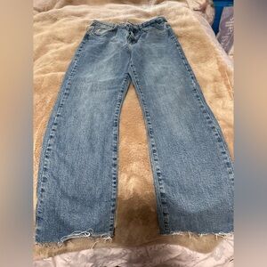 Zara Light Blue Straight Leg Jeans 8